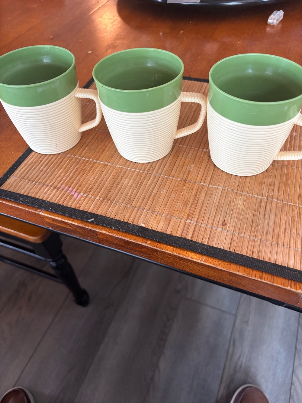 Vintage Raffiaware by Thermo-Temp Set of 3 Mugs